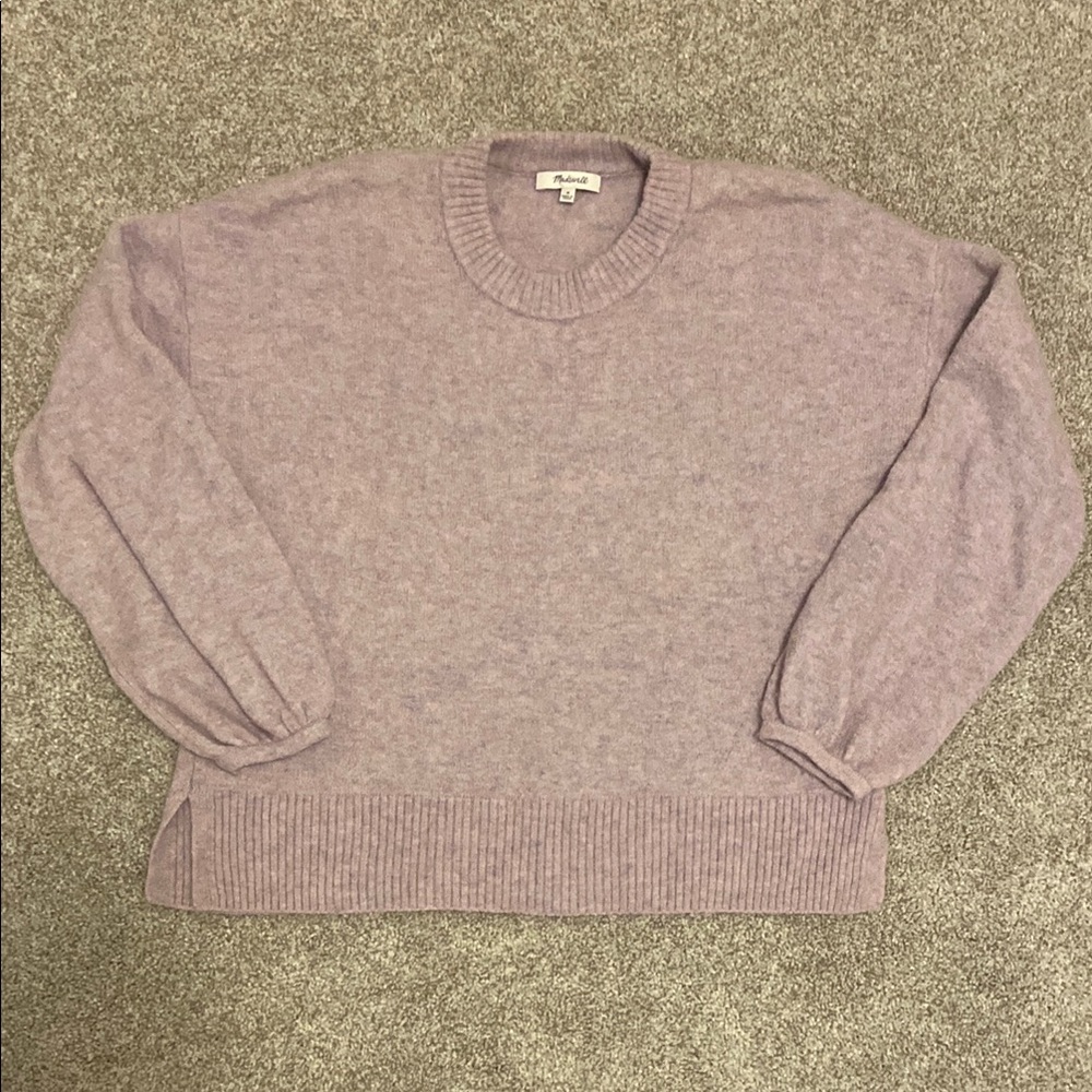 Madewell Lavender light heather purple crewneck Sweater SO SOFT 💜🤍